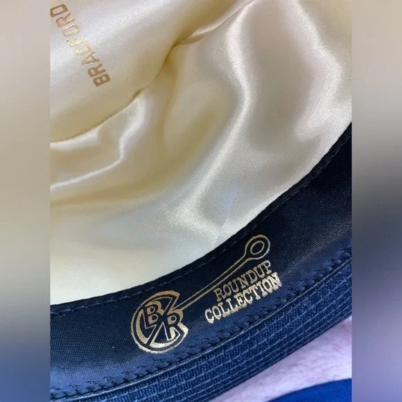 Vintage Bradford LTD Blue Denim Cowboy Hat Size 7​​​​​​​​​​​​ - Picture 8 of 9